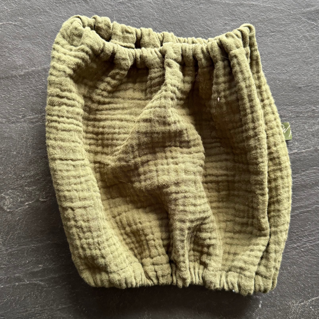 Snood Gaze de coton uni KAKI