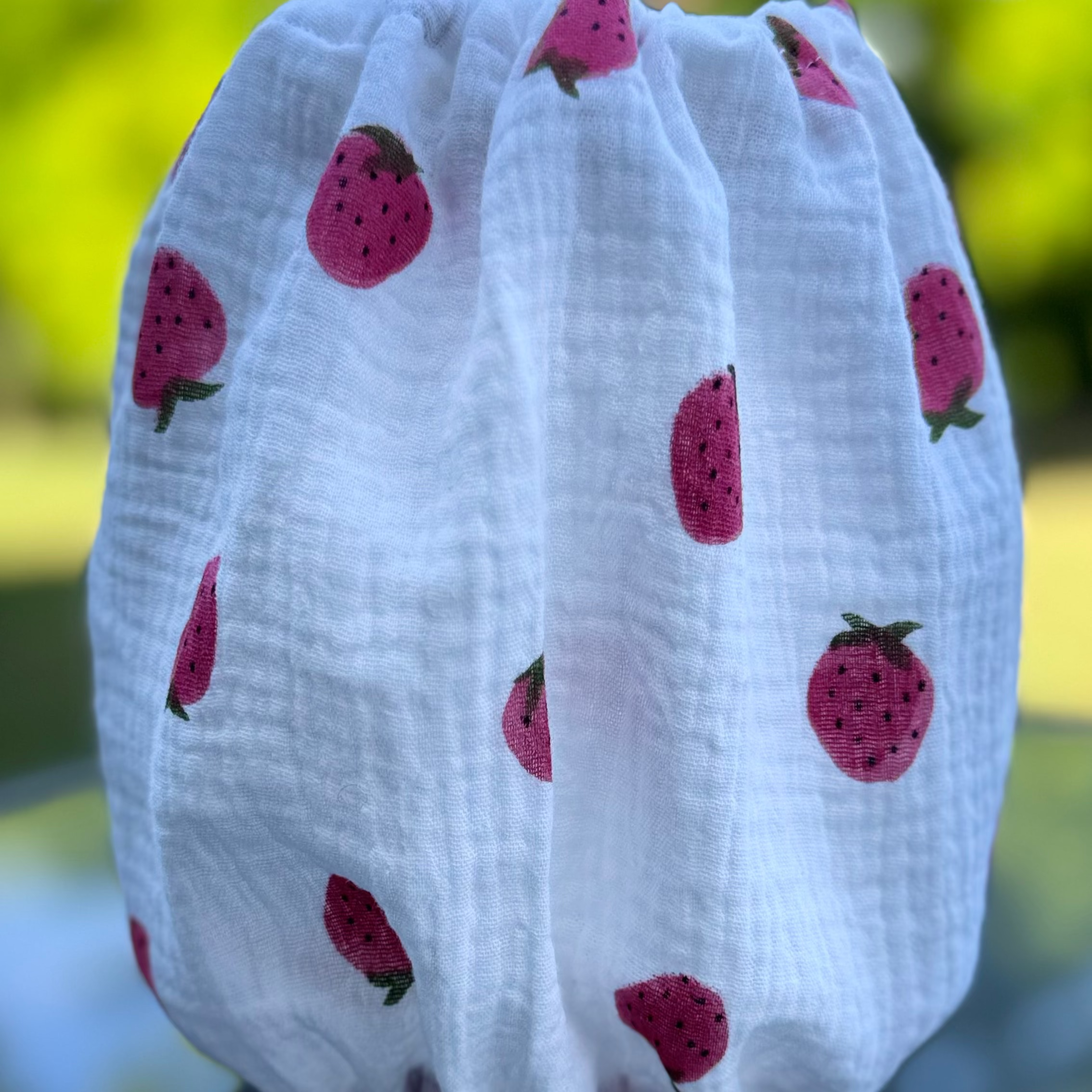Snood gaze de coton FRAISES