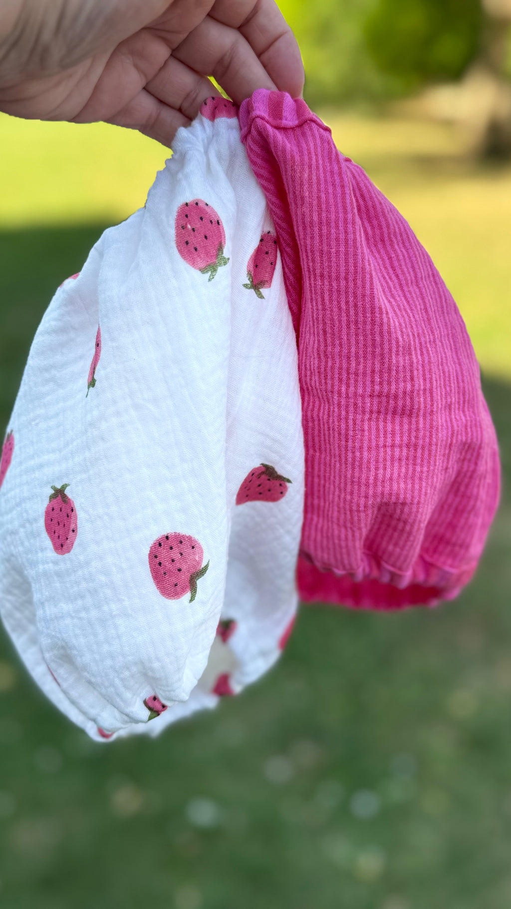 Snood gaze de coton FRAISES