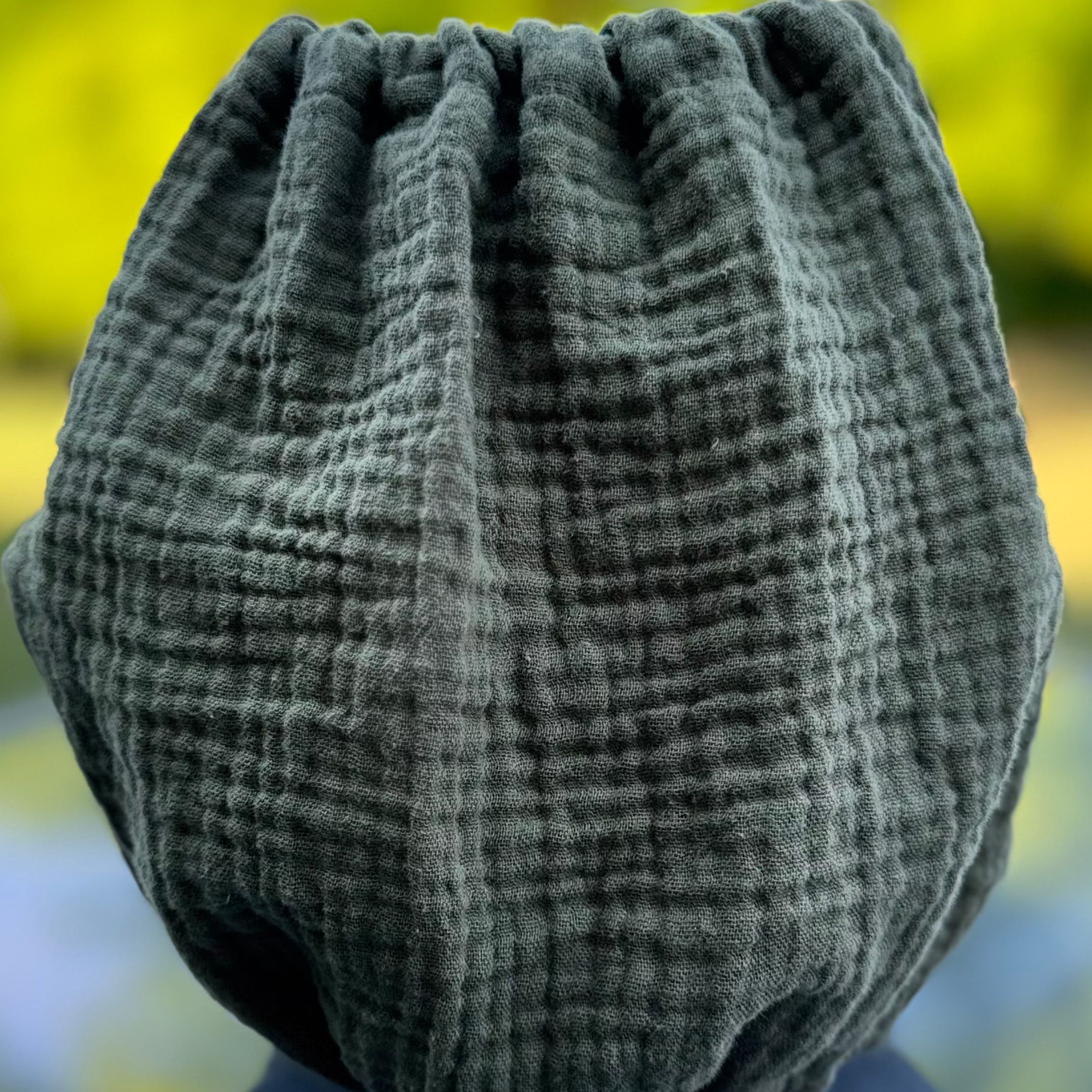 Snood Gaze de coton uni KAKI