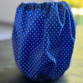 Snood coton  POIS BLEU INTENSE
