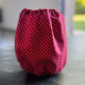 Snood coton POIS ROUGE INTENSE