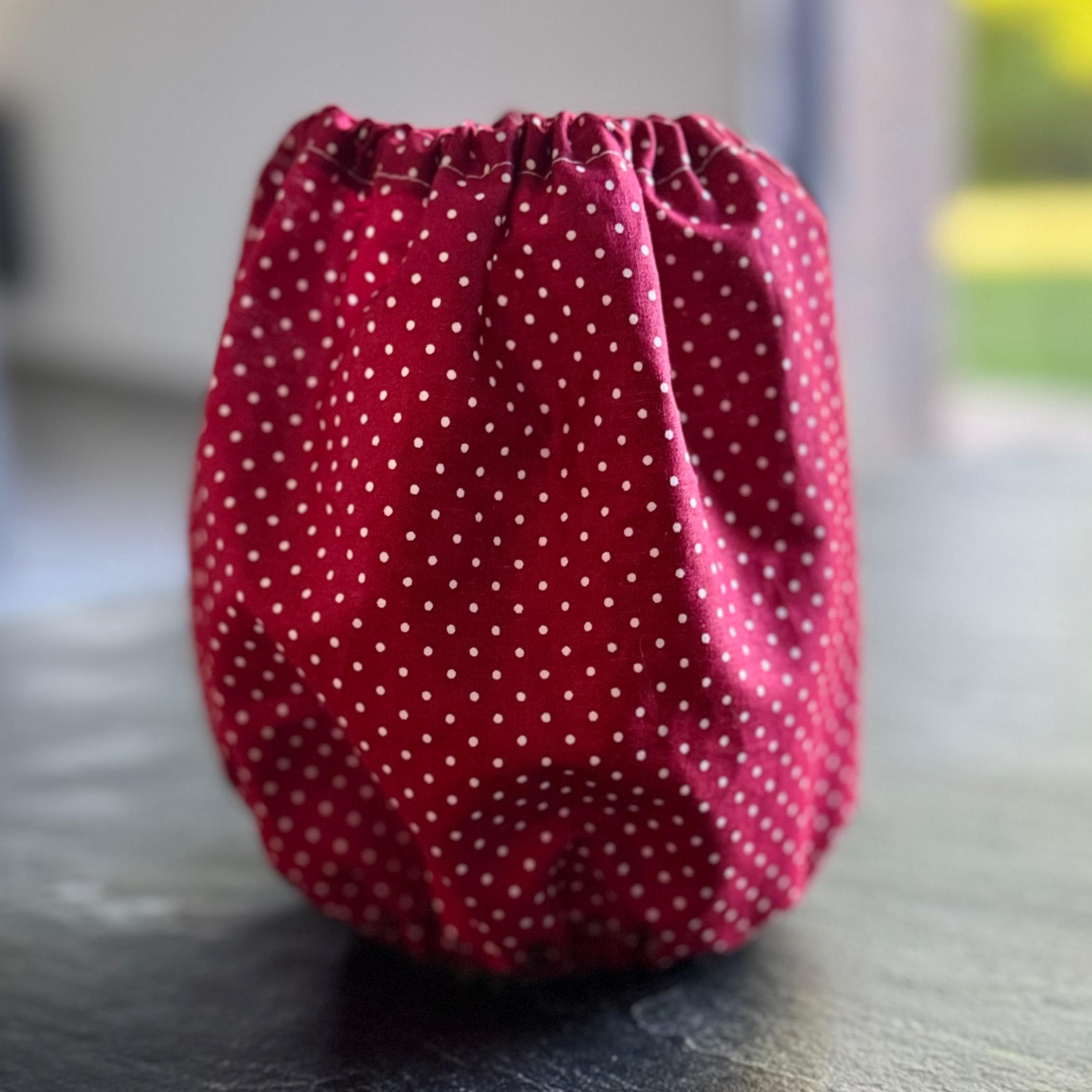 Snood coton POIS ROUGE INTENSE
