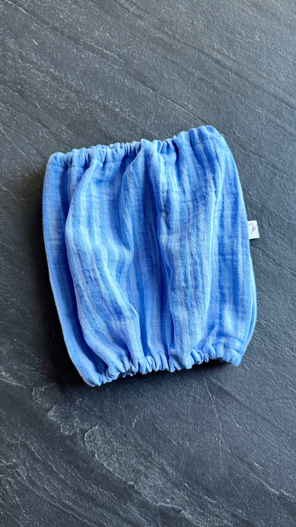 Snood Gaze de coton RAYÉ BLEU