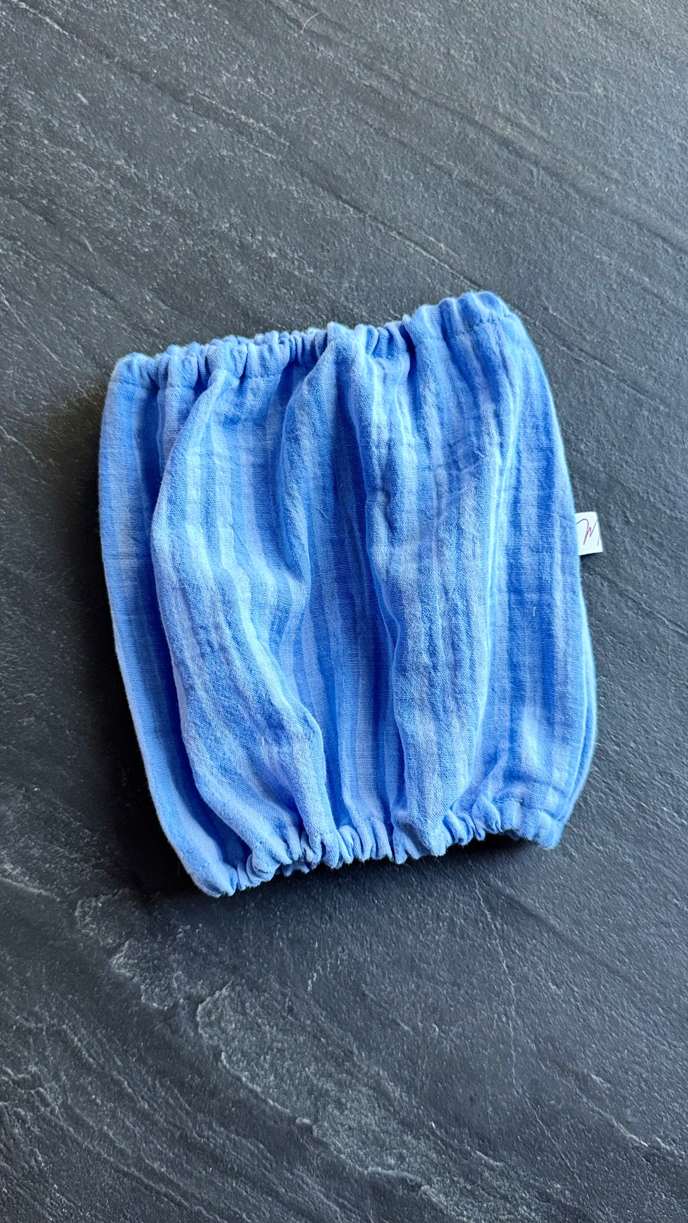 Snood Gaze de coton RAYÉ BLEU