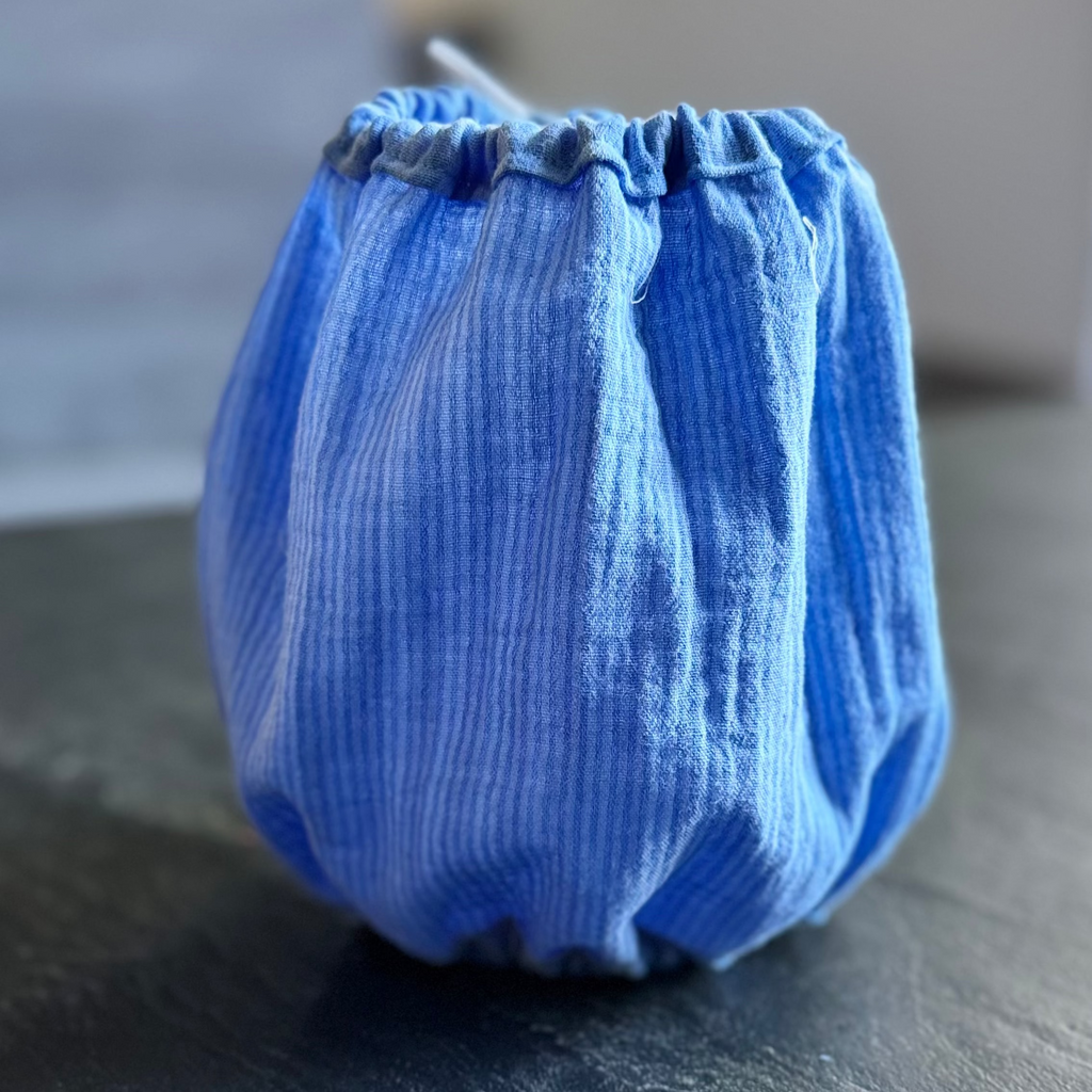 Snood Gaze de coton RAYÉ BLEU