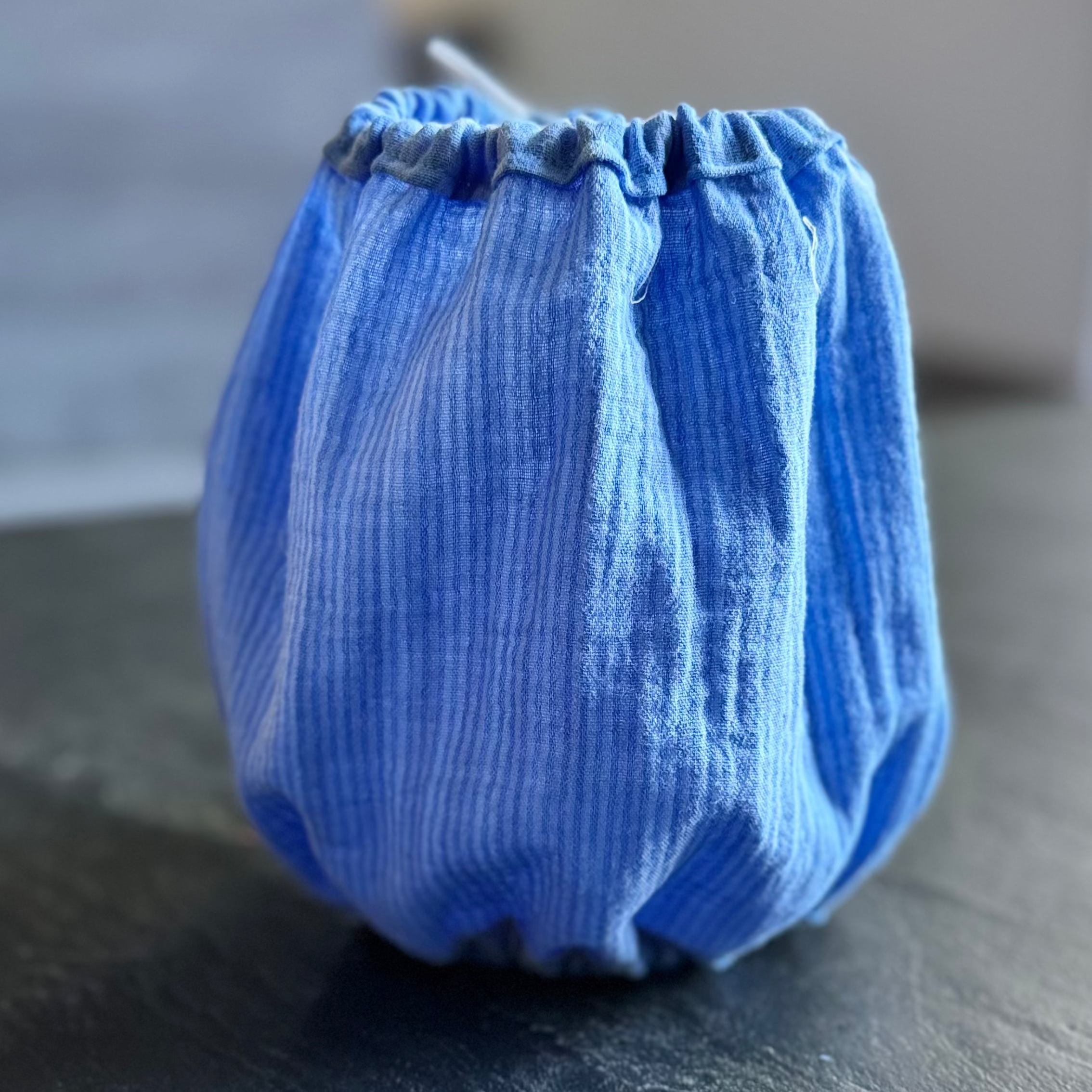 Snood Gaze de coton RAYÉ BLEU