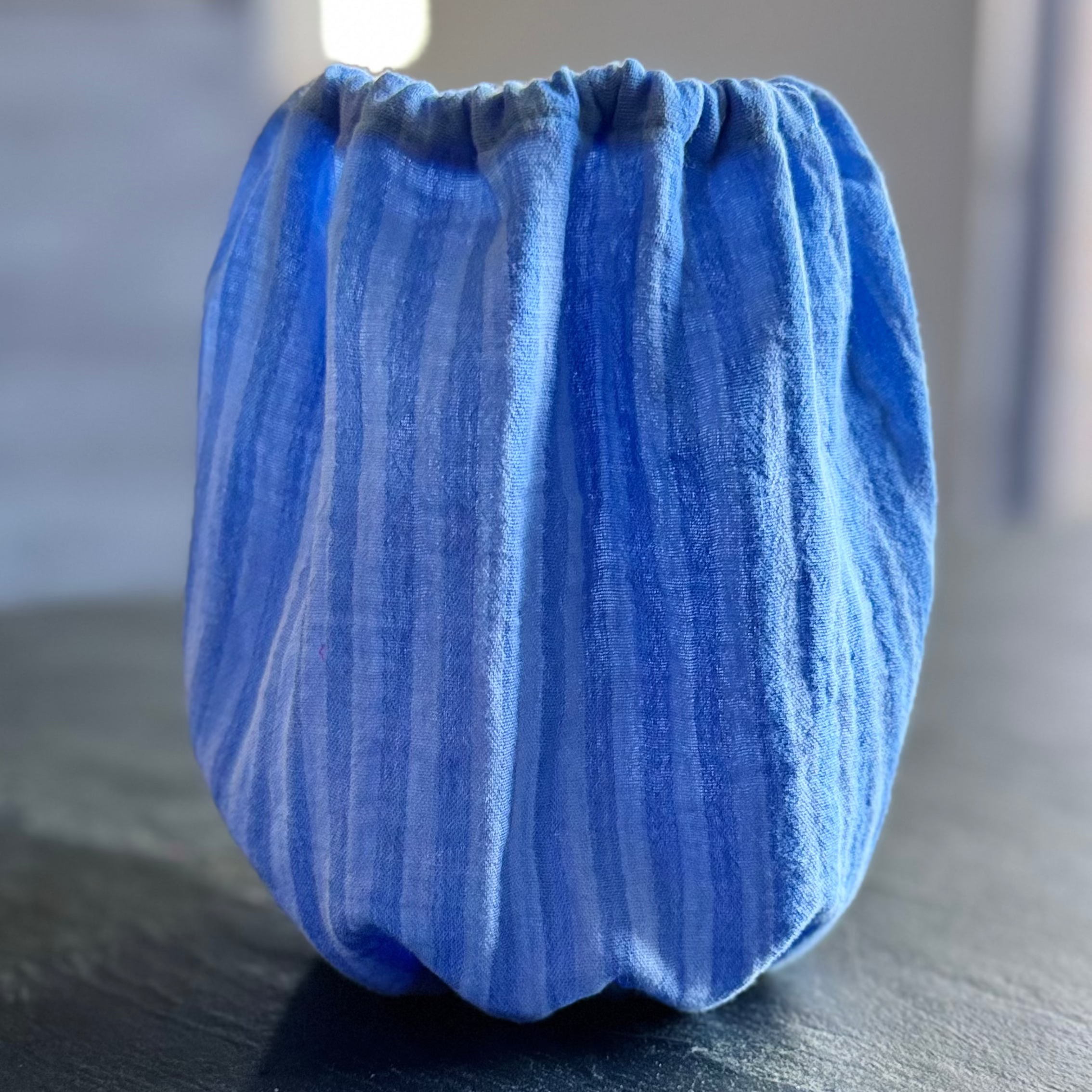 Snood Gaze de coton RAYÉ BLEU